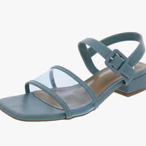 Journee Collection Dorthy Pump Sandals Bluish/Green Size 8 NIB